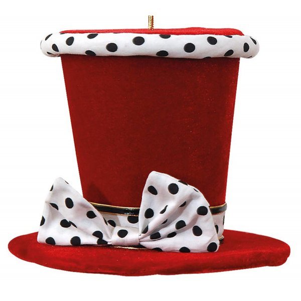 Χριστουγεννιάτικo Καπέλο Κόκκινο με Πουά Φιόγκο (15cm)